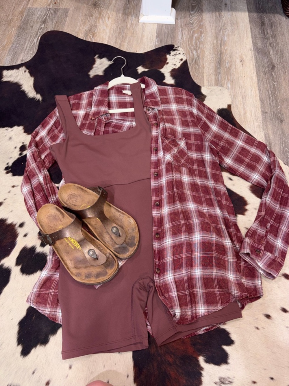 Buttery soft no front seem open back jump suit in chocolate brown nwt